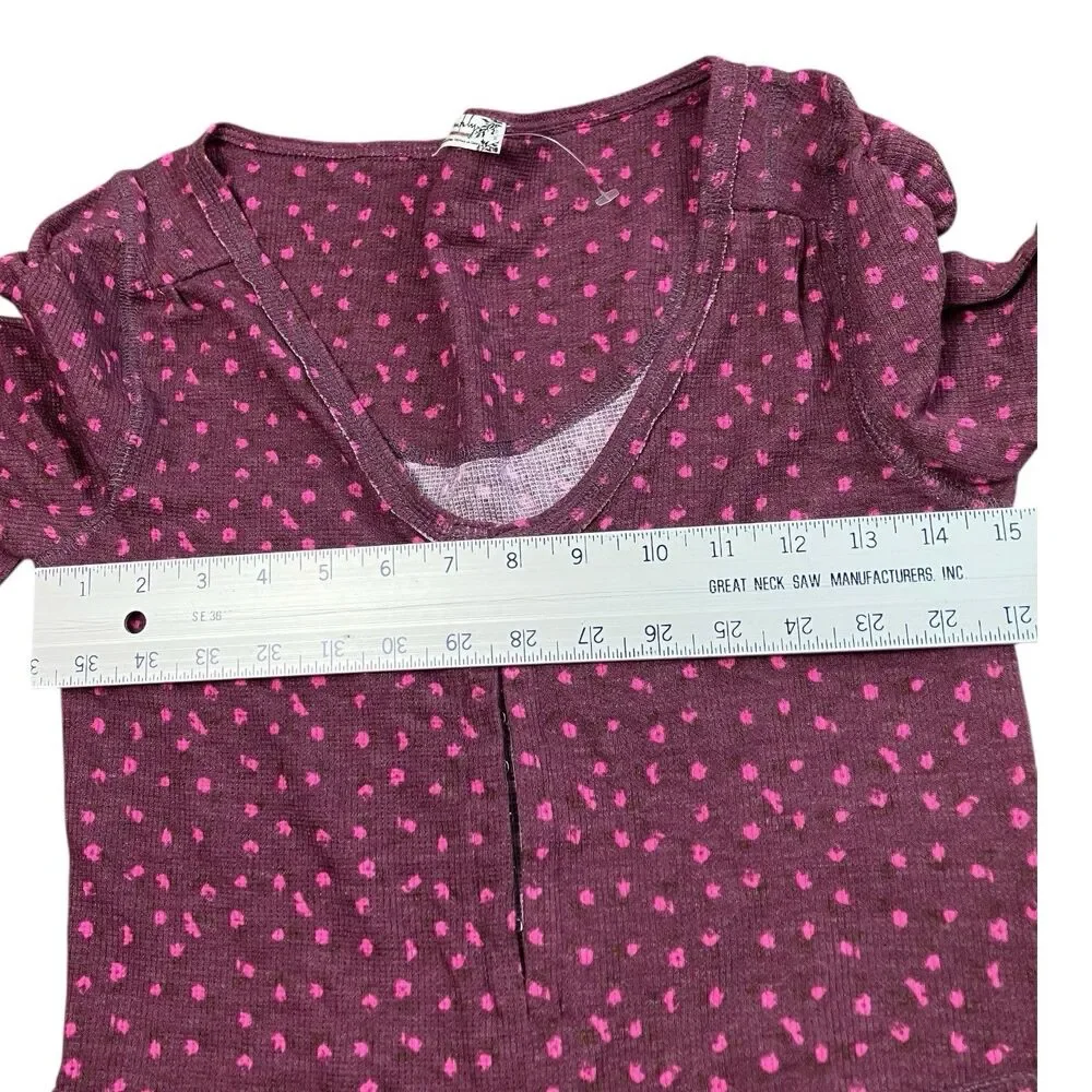Free People Purple Thermal‎ Long Johns Sleepwear One Piece Pajama